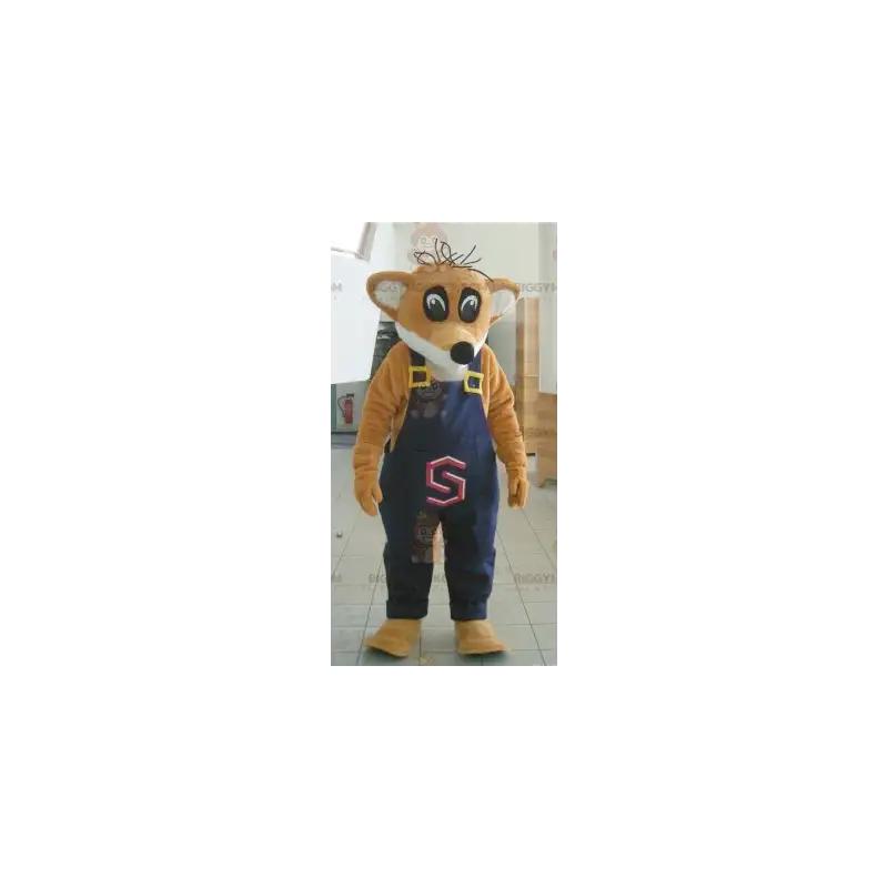 Costume de mascotte BIGGYMONKEY™ de renard orange et blanc en Costume de mascotte BIGGYMONKEY™ de renard orange et blanc en