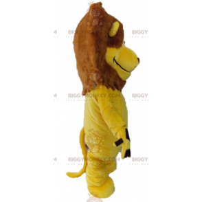 Kostým maskota obřího žlutého lva BIGGYMONKEY™. Kočičí kostým maskota BIGGYMONKEY™ - Maskoti lva - BiggyMonkey.com