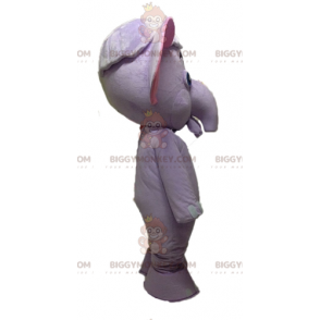 Purple and Pink Elephant BIGGYMONKEY™ Mascot Costume. Purple