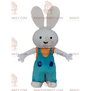 Plysch Bunny BIGGYMONKEY™ maskotdräkt med overall - BiggyMonkey