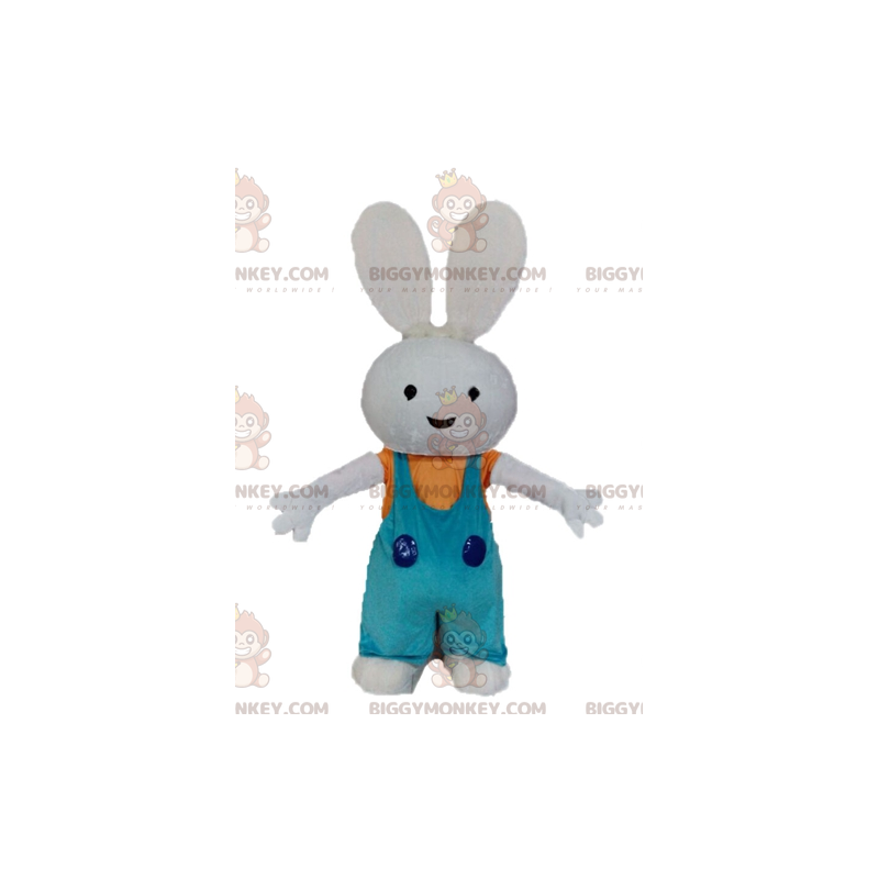 Costume de mascotte BIGGYMONKEY™ de lapin en peluche avec une Costume de mascotte BIGGYMONKEY™ de lapin en peluche avec une