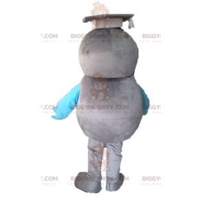 BIGGYMONKEY™ maskotkostume af grå og blå fugl. Uddannet BIGGYMONKEY™ maskotkostume - Fuglemaskot - BiggyMonkey.com