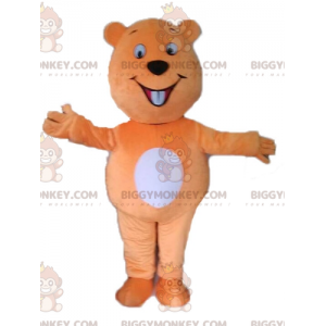 Giant Orange and White Beaver BIGGYMONKEY™ Mascot Costume -