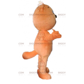 Kæmpe orange og hvid bæver BIGGYMONKEY™ maskotkostume -