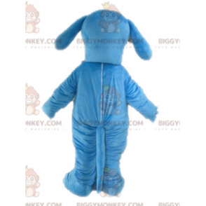 Blauw en wit BIGGYMONKEY™ mascottekostuum. Blauw