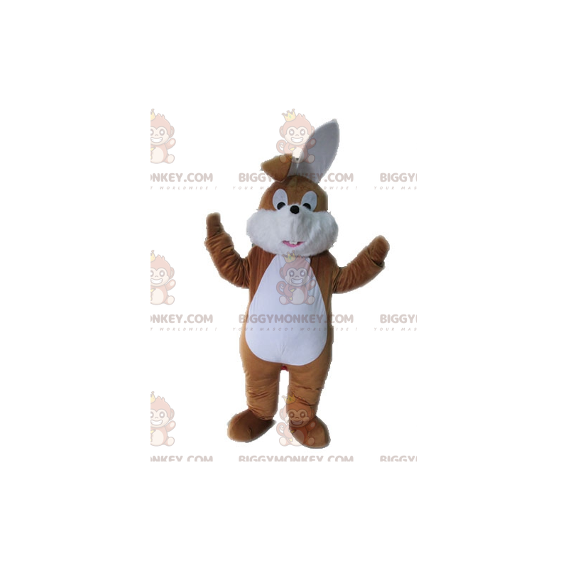 Zacht en schattig bruin en wit konijn BIGGYMONKEY™ Zacht en schattig bruin en wit konijn BIGGYMONKEY™