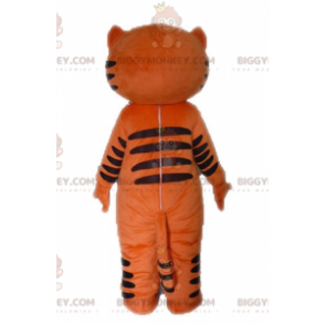 Funny and Original BIGGYMONKEY™ Orange and Black Cat Mascot