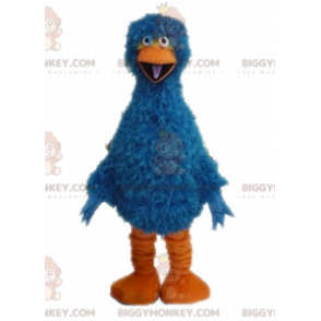 Divertente costume mascotte BIGGYMONKEY™ uccello peloso blu e