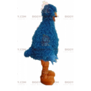 Divertente costume mascotte BIGGYMONKEY™ uccello peloso blu e