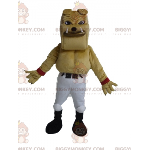 Kæmpe muskulær solbrun bulldogmaskotkostume BIGGYMONKEY™ -