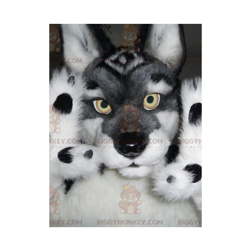 All Furry Wolf Dog BIGGYMONKEY™ Maskottchen-Kostüm -