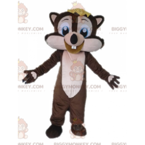 Very Smiling Brown and Pink Squirrel BIGGYMONKEY™ Mascot