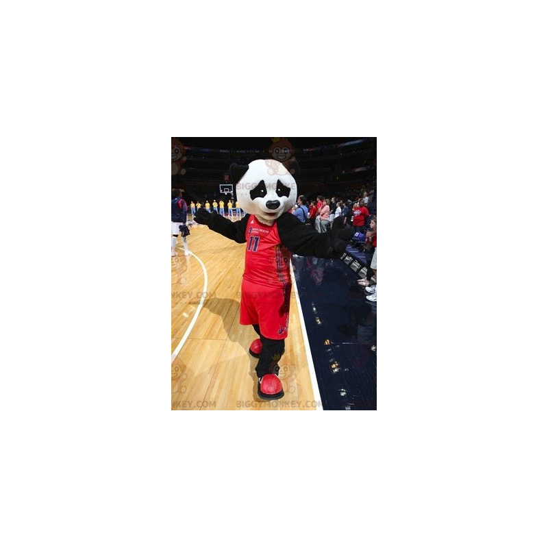 BIGGYMONKEY™ maskottiasu, mustavalkoinen Panda Sportswear - BIGGYMONKEY™ maskottiasu, mustavalkoinen Panda Sportswear -
