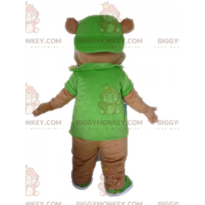 BIGGYMONKEY™ Disfraz de mascota de oso pardo gigante vestido de