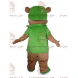 Traje de mascote de urso marrom gigante BIGGYMONKEY™ vestido de