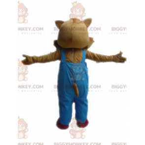 BIGGYMONKEY™ Μασκότ στολή καφέ και μπεζ σκίουρος σε φόρμες -