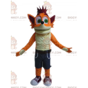 Costume de mascotte BIGGYMONKEY™ de Crash Bandicoot renard de