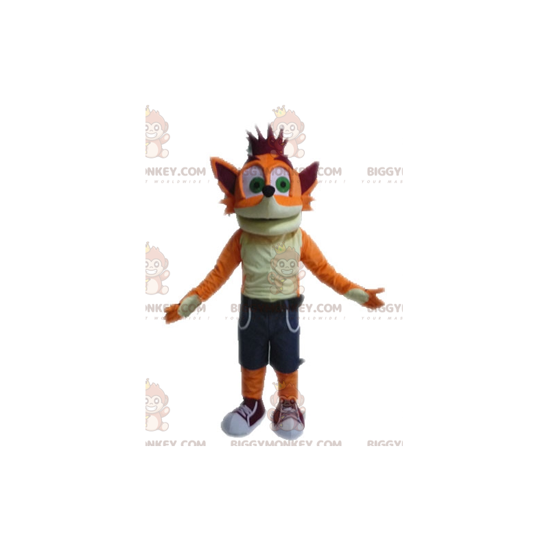 Traje de mascote do famoso Crash Bandicoot Fox BIGGYMONKEY™ Traje de mascote do famoso Crash Bandicoot Fox BIGGYMONKEY™