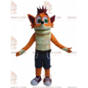 Costume de mascotte BIGGYMONKEY™ de Crash Bandicoot renard de