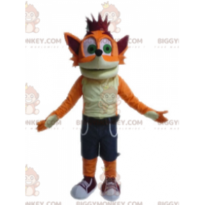 Videospil Famous Crash Bandicoot Fox BIGGYMONKEY™ maskotkostume - Masker berømte mennesker - BIGGYMONKEY_04579 - BiggyMonkey.com