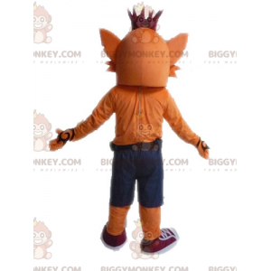 Costume de mascotte BIGGYMONKEY™ de Crash Bandicoot renard de