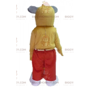 Brown and White Mouse BIGGYMONKEY™ Mascot Costume. Giant Rat