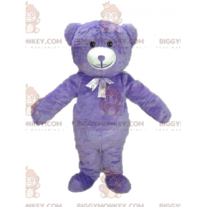 Lila Teddybär BIGGYMONKEY™ Maskottchen-Kostüm. Bär BIGGYMONKEY™