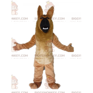 BIGGYMONKEY™ Gigantisch bruin en zwart puppy-mascottekostuum