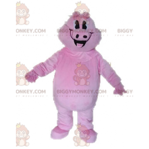 Giant Smiling Pink Pig BIGGYMONKEY™ Mascot Costume -