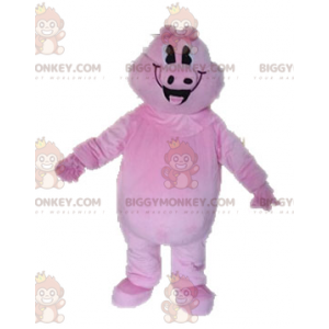 Gigantisch lachend roze varken BIGGYMONKEY™ mascottekostuum -