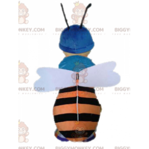 Bee BIGGYMONKEY™ maskot kostume. Orange og sort insekt