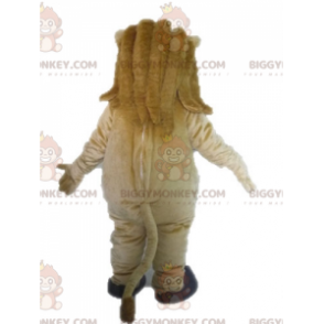 Jättebeige och vitt lejon BIGGYMONKEY™ maskotdräkt - Lion maskot - BIGGYMONKEY_04598 - BiggyMonkey.com