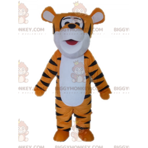 Orange White and Black Tiger BIGGYMONKEY™ Mascot Costume.