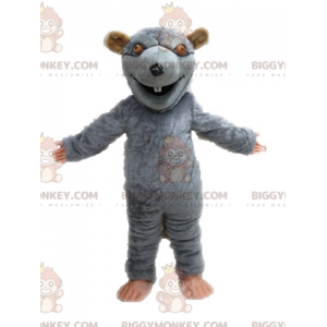 BIGGYMONKEY™ Gigantisch grijs en bruin mascottekostuum met