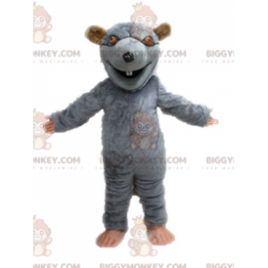 BIGGYMONKEY™ Giant Gray and Brown Rat Mascot Costume. Rodent
