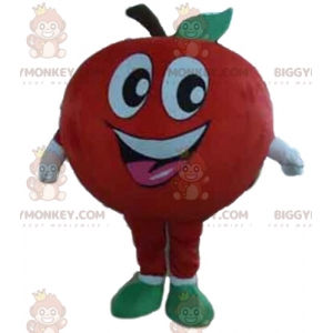 Kostium maskotka uśmiechnięte czerwone jabłko BIGGYMONKEY™ -