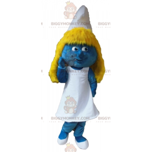 Beroemd Cartoon Meisje Smurfin BIGGYMONKEY™ Mascotte Kostuum -