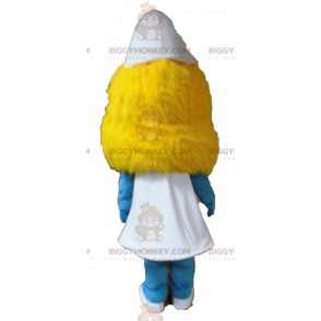 Fato de mascote BIGGYMONKEY™ de Smurfette Famosa dos Desenhos