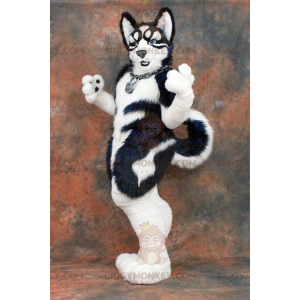 Black and White Dog BIGGYMONKEY™ Mascot Costume –