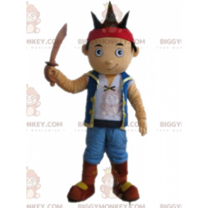 BIGGYMONKEY™ bruin piraat aankleden mascottekostuum - Mascottes voor jongens en meisjes - BIGGYMONKEY_04616 - BiggyMonkey.com