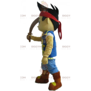BIGGYMONKEY™ Brun drengepiratudklædning til maskotkostume -