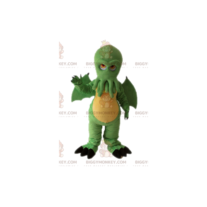 BIGGYMONKEY™ Mascot Costume Green Dragon with Octopus Head – BIGGYMONKEY™ Mascot Costume Green Dragon with Octopus Head –