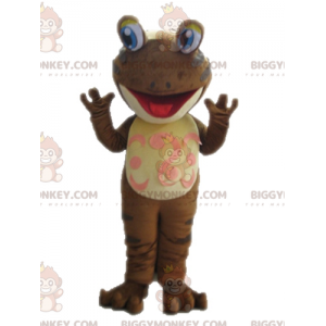 Bruine kikker BIGGYMONKEY™ mascottekostuum. Salamander