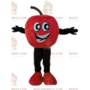 Lächelnder riesiger roter Apfel BIGGYMONKEY™ Maskottchen-Kostüm