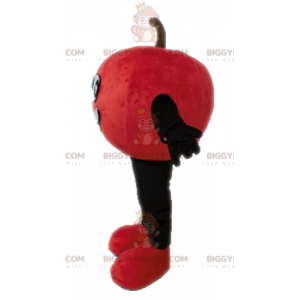 Lächelnder riesiger roter Apfel BIGGYMONKEY™ Maskottchen-Kostüm