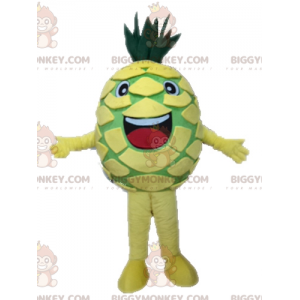 Costume de mascotte BIGGYMONKEY™ d'ananas jaune et vert géant.