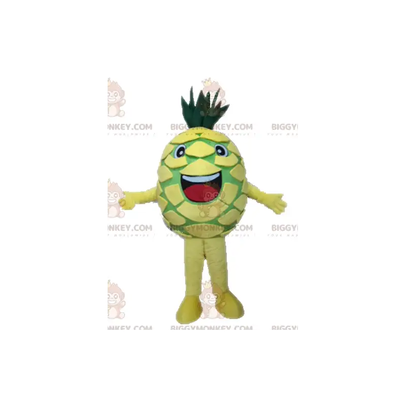 BIGGYMONKEY™ costume da mascotte di ananas gigante giallo e BIGGYMONKEY™ costume da mascotte di ananas gigante giallo e