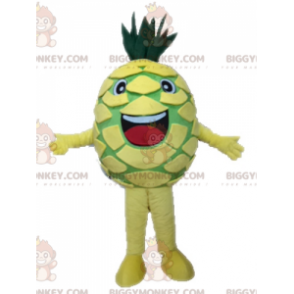 Costume de mascotte BIGGYMONKEY™ d'ananas jaune et vert géant.