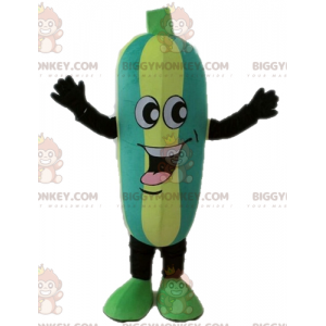 Costume de mascotte BIGGYMONKEY™ de courgette bicolore. Costume