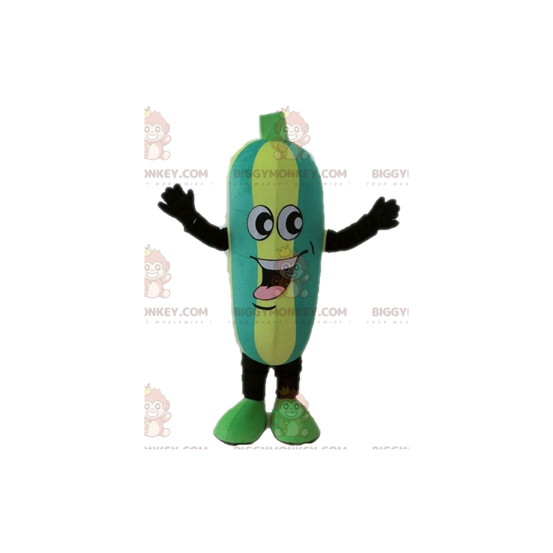 Bicolor Zucchini BIGGYMONKEY™ maskottiasu. Kurkku BIGGYMONKEY™ Bicolor Zucchini BIGGYMONKEY™ maskottiasu. Kurkku BIGGYMONKEY™